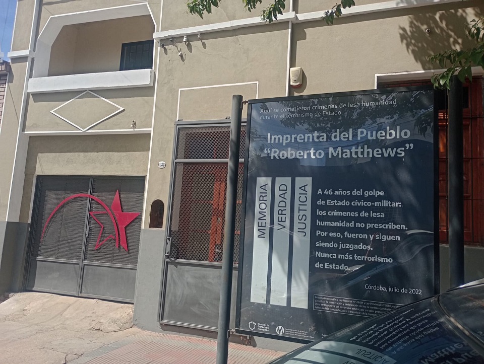 Casa de la Memoria Imprenta del Pueblo Roberto Matthews